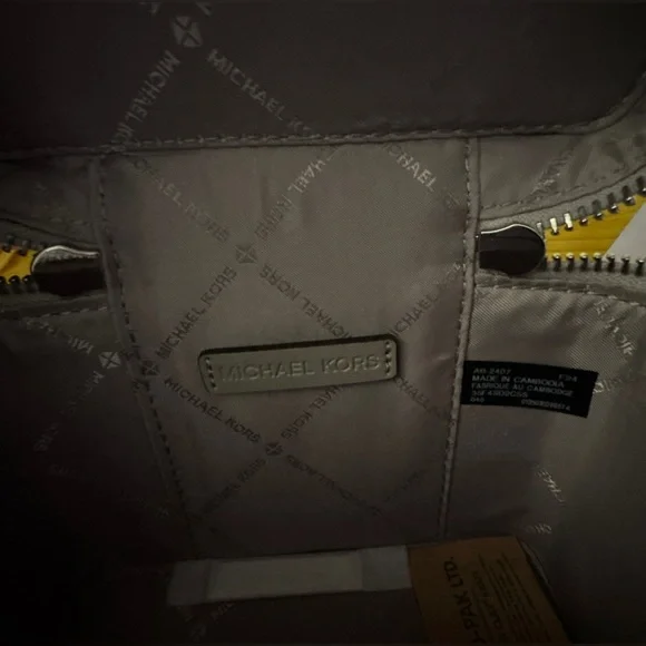 New With Tags, Michael Kors Sandrine Silver Small Box Crossbody Bag - Picture 16 of 16